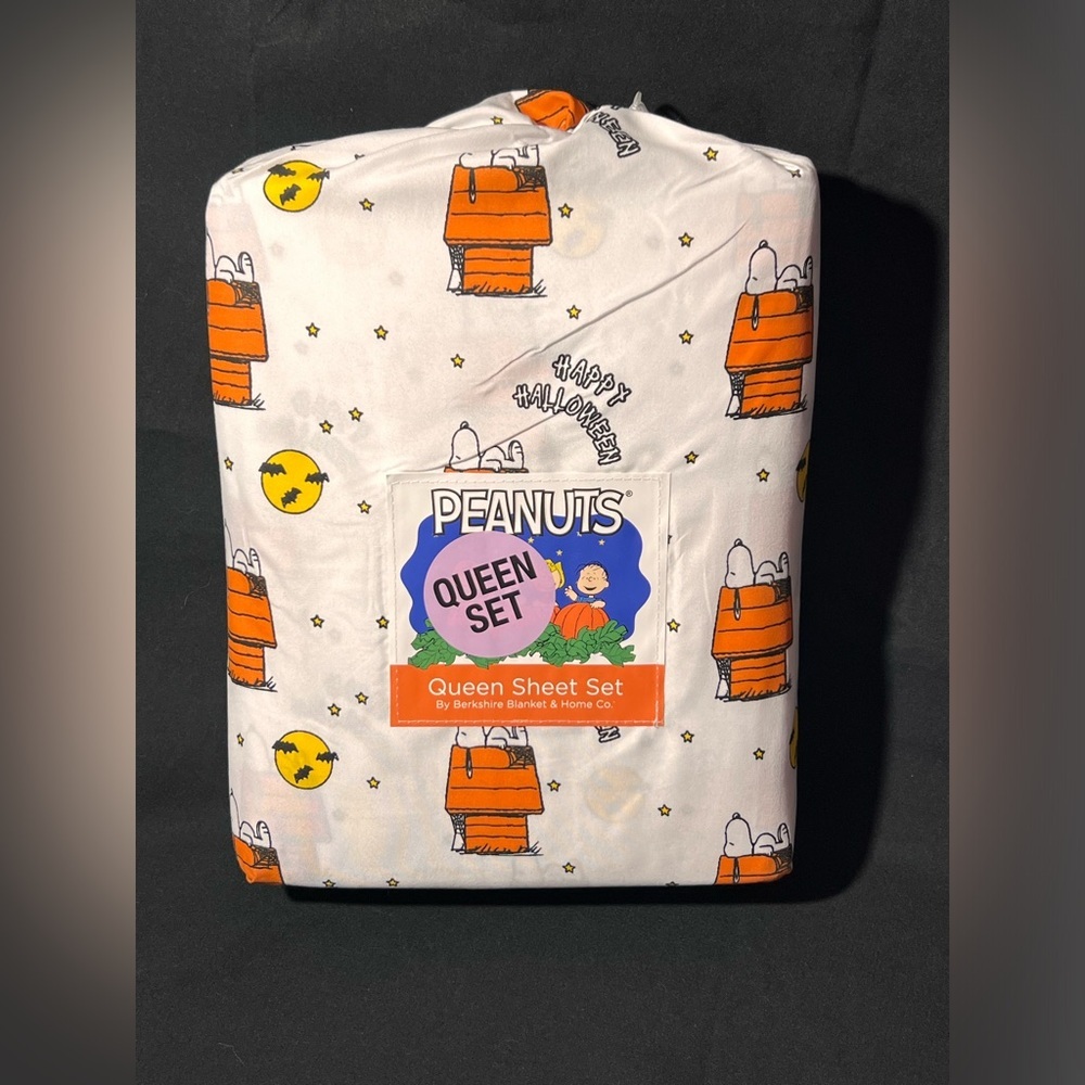 Peanuts Snoopy Halloween Queen Sheet Set – Berkshire Blanket NWOT